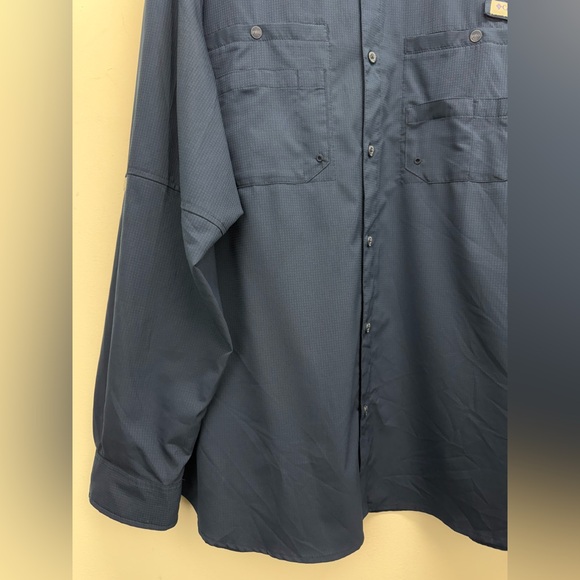 Columbia PFG size XXL Men’s Blue Button Down Long Sleeve Outdoor Fishing Shirt - Picture 3 of 10